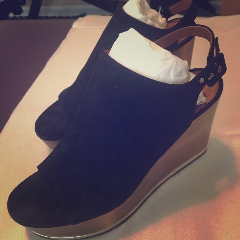 Givenchy Suede/Wood Platforms
